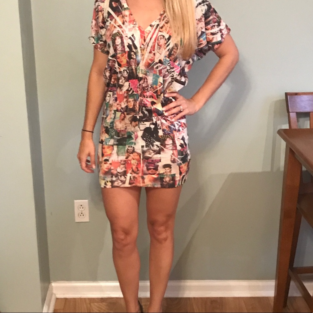 Magazine Cover Mini Dress